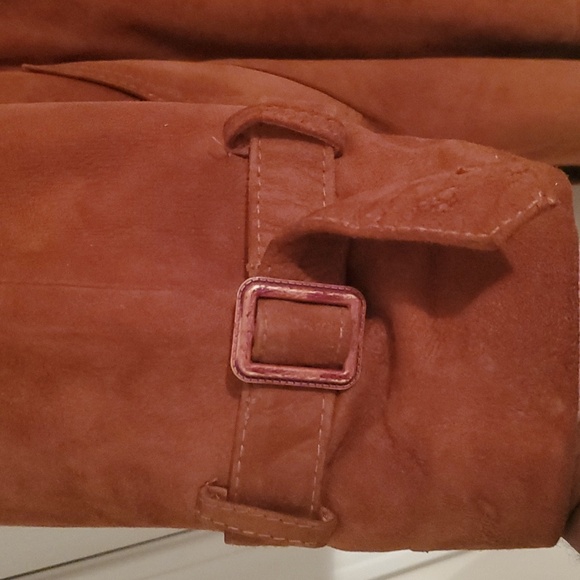 TFC Women's Belted Suede Trench Coat - Picture 4 of 16